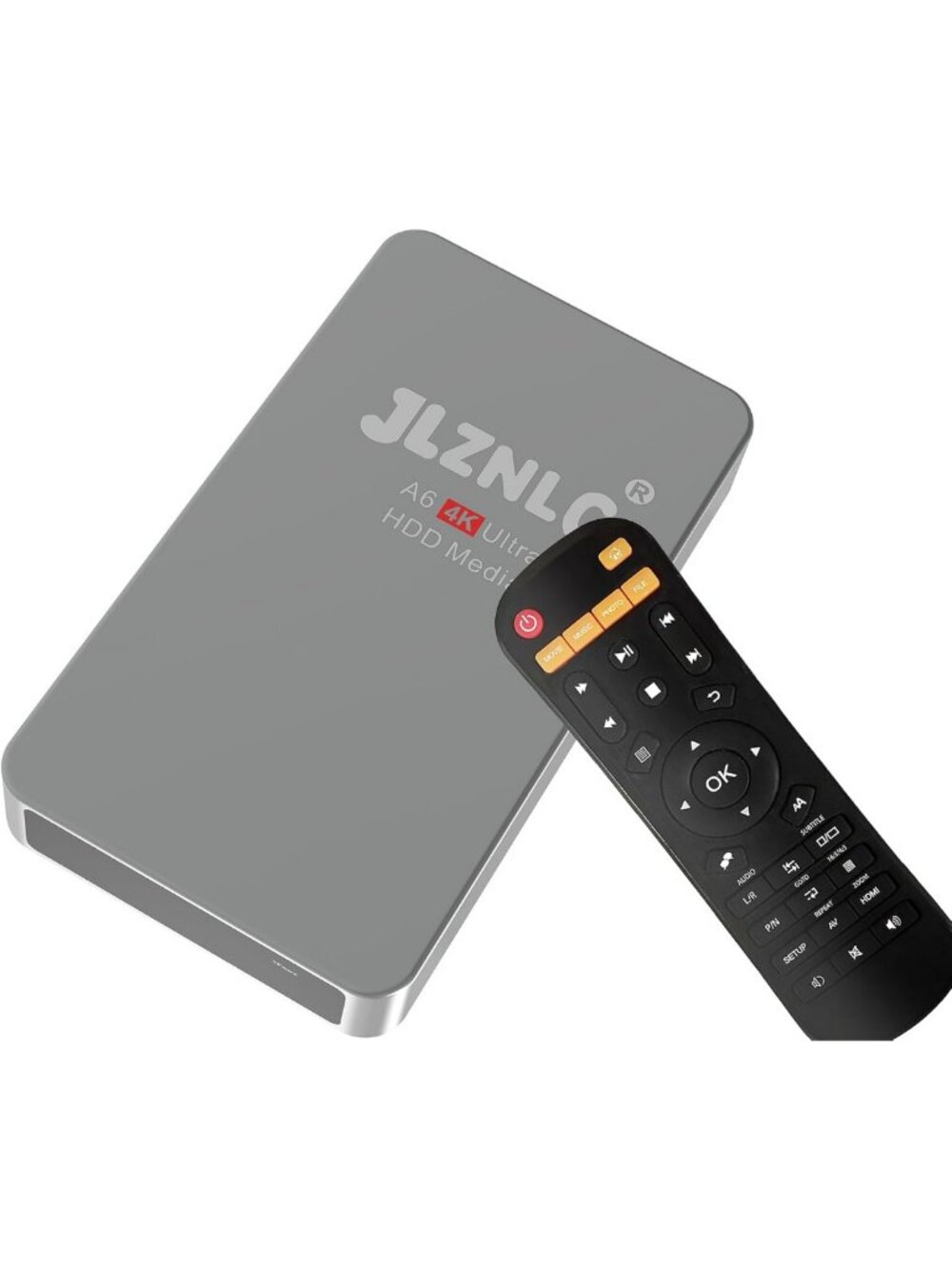 4K Ultra HD Media Player & HDD Enclosure | Play MP4 MKV Videos, MP3 Music, JPGs